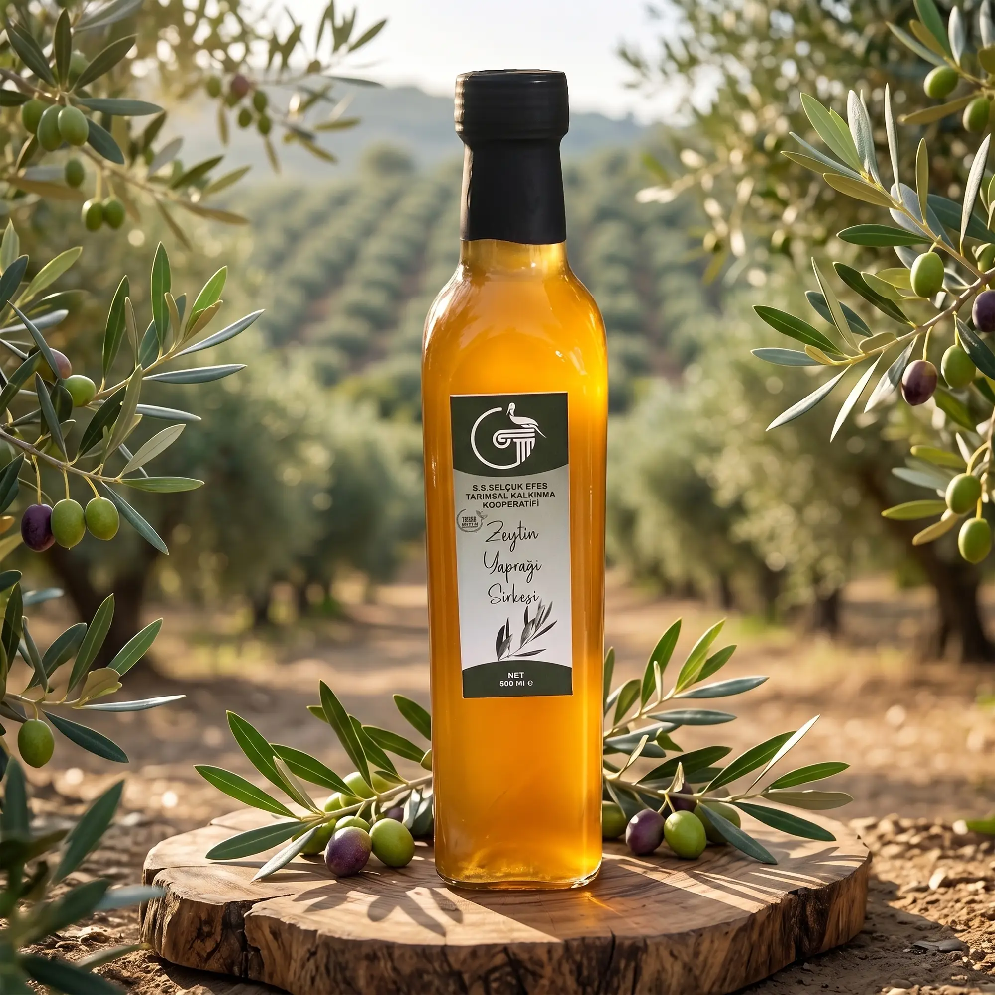 500 ML Zeytin Yaprağı Sirkesi